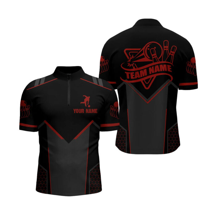 Bowling Jersey For Men Custom Bowling Quarter-Zip Shirt